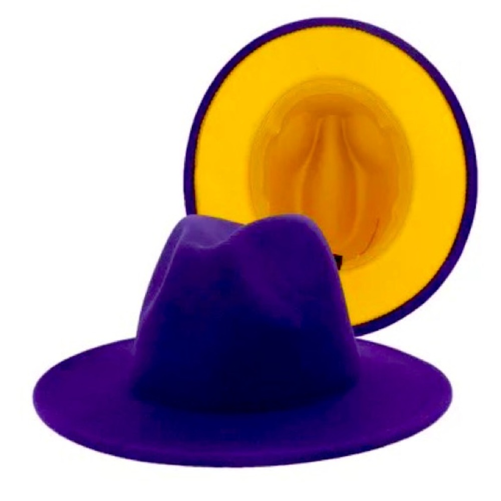 Fedora Purple Mustard/Yellow Bottom